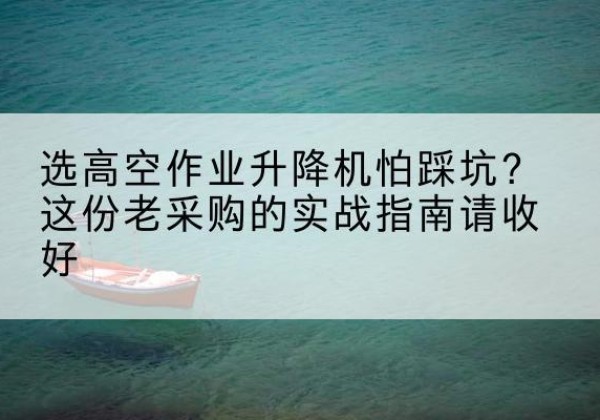 临江高空作业升降机厂家推荐-选高空作业升降机怕踩坑？这份老采购的实战指南请收好